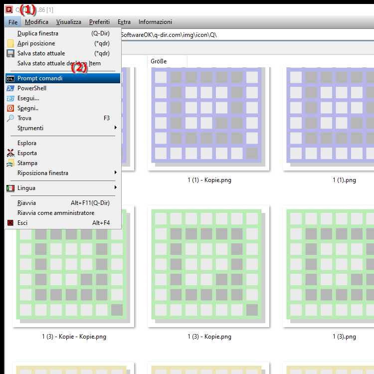 Apri il prompt dei comandi nella directory corrente da Esplora file
